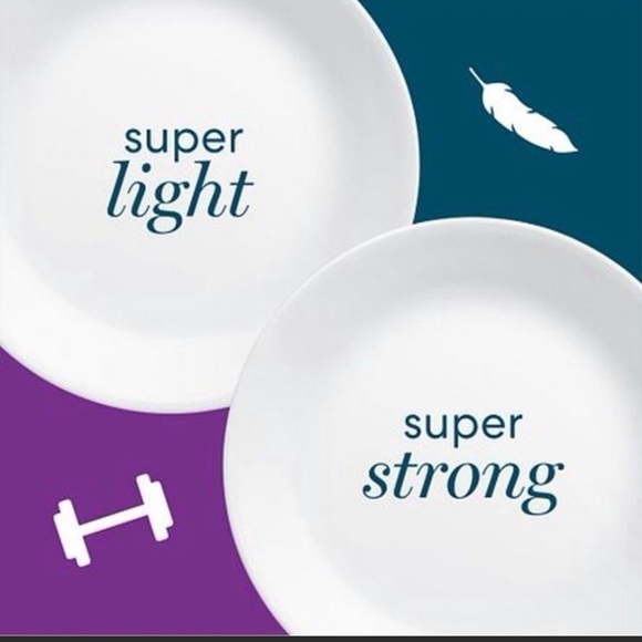 CORELLE Winter Frost White Divided 8.75" D Lunch Plates, Set of 4, Brand New - Picture 5 of 7